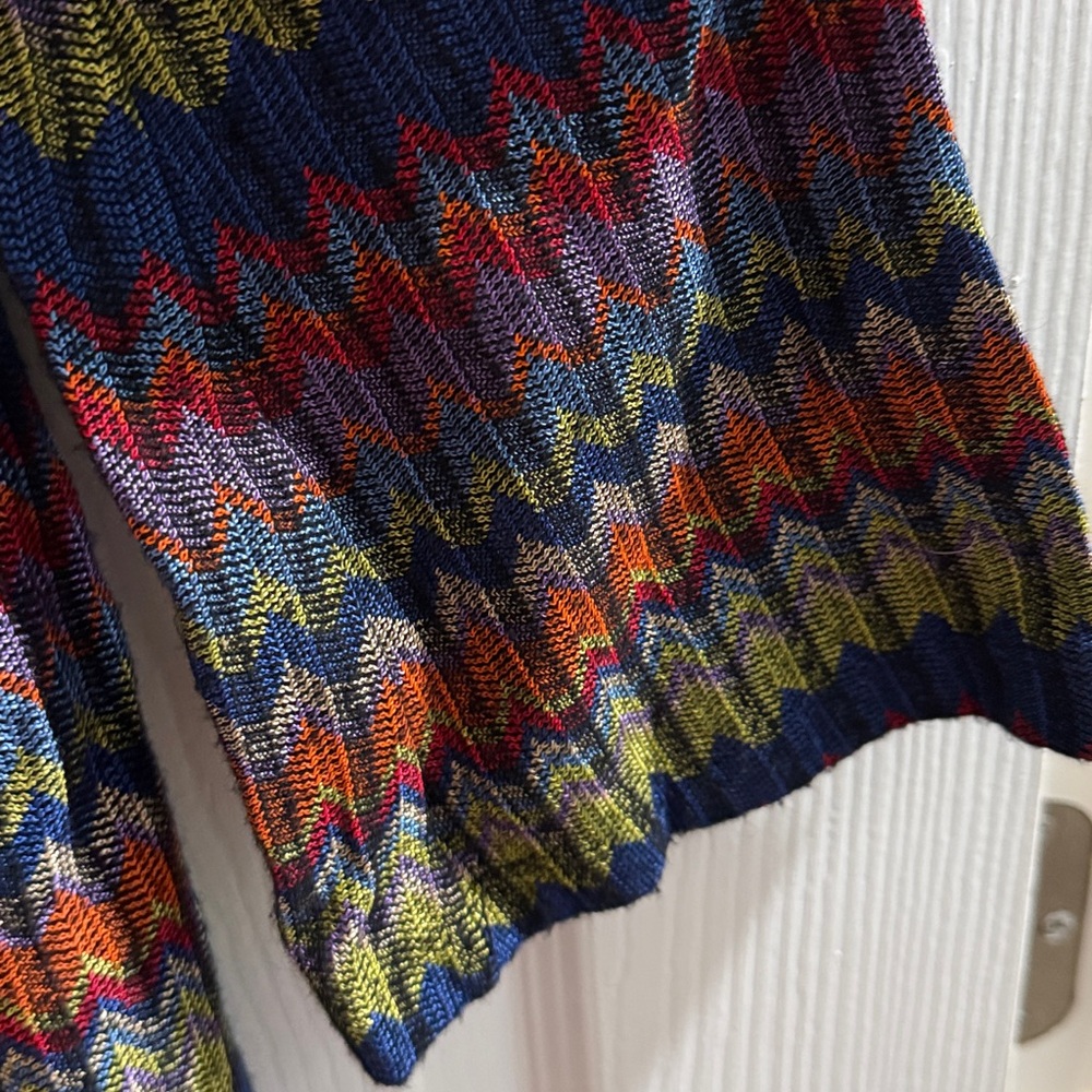 Ramy Brook Multicolor Knit V-Neck Dress - Picture 3 of 4
